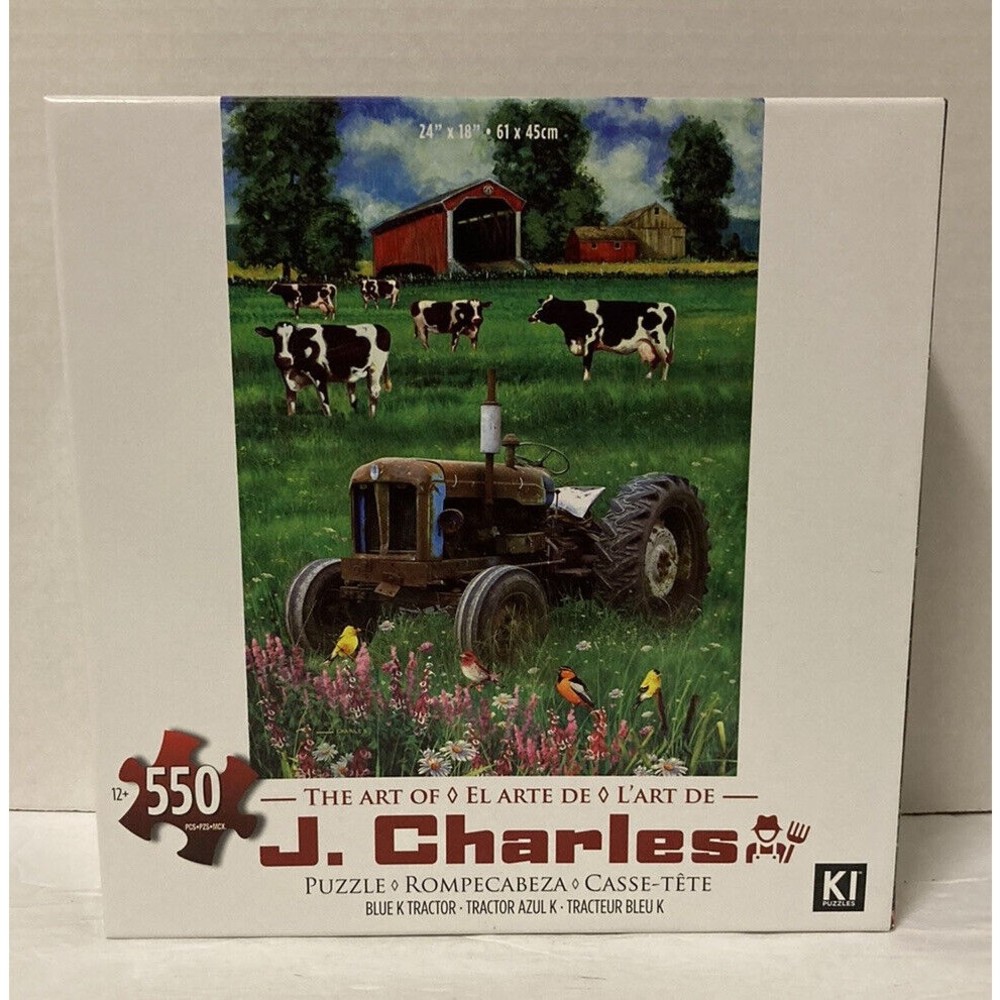 Puzzle Art of J.Charles Blue K Tractor 550 Piece Jigsaw New